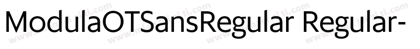 ModulaOTSansRegular Regular字体转换